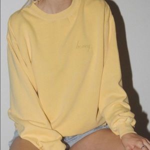 Yellow Honey Brandy Melville Sweatshirt